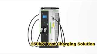 160kW Dual-Port DC Fast Charging Station, IP54 Dustproof & Waterproof for Commercial Use