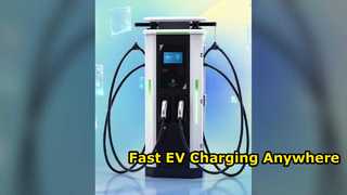 Dual Gun DC Charging Station With Swing Arm For Commercial Parking Lot