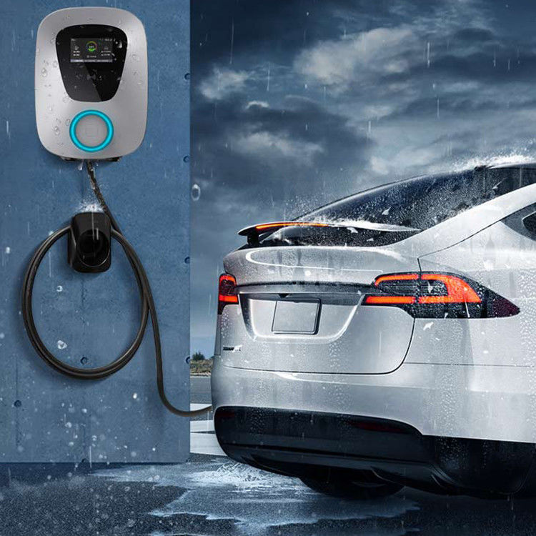 public charging stations for electric vehicles 32a Type 2 With Lcd Screen