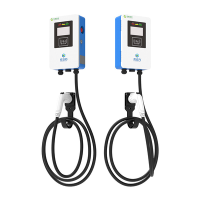 7KW/32A Blue And White Wall-Mounted / Post-Type Single-Gun Electric Vehicle Charging Pile