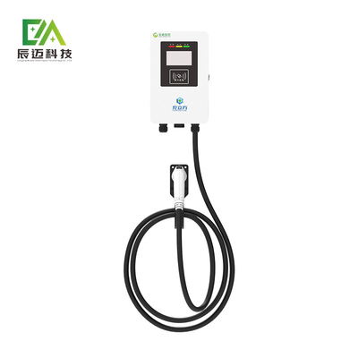 Mckee 7KW 11KW 21KW White Wall-Mounted Single-Gun Electric Vehicle AC Charging Pile