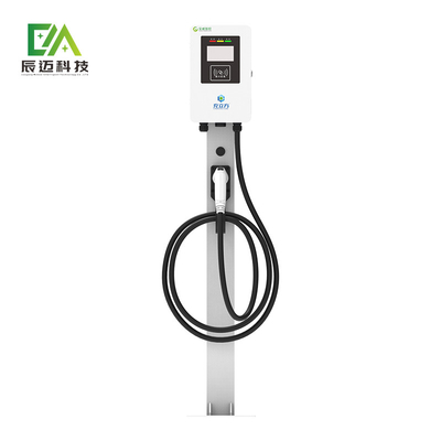 Mckee 7KW 11KW 22KW White Column-Type Floor-Standing Single-Gun Electric Vehicle AC Charging Pile