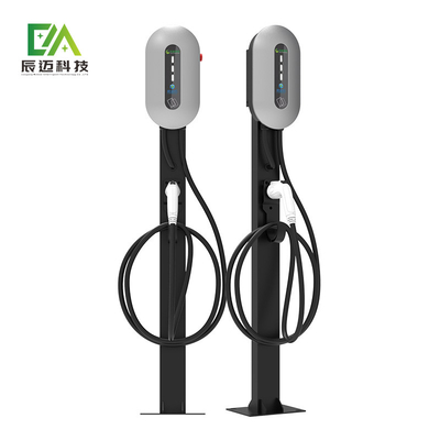 Good price Mckee 7KW 11KW 22KW Silver Column-Type Floor-Standing Single-Gun Electric Vehicle AC Charging Pile online