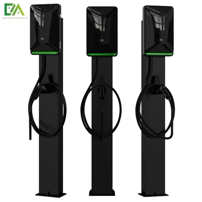 220V 380V 7kW 11KW 22KW Black Column Type AC Charging Pile For Household Electric Vehicles