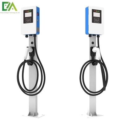 Good price Type 1 Type 2 7KW 11KW 21KW Blue And White Column / Floor Type Single Gun Electric Vehicle AC Charging Pile online