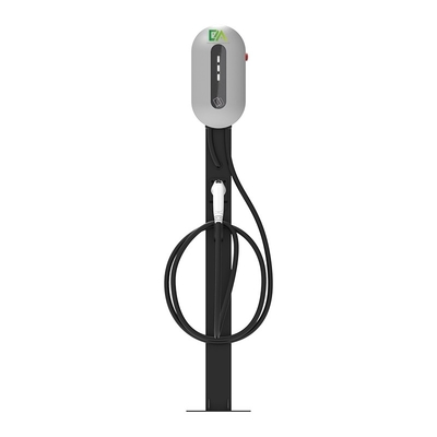 7KW 11KW 22KW Silver Column Type Single Gun Electric Vehicle AC Charging Pile