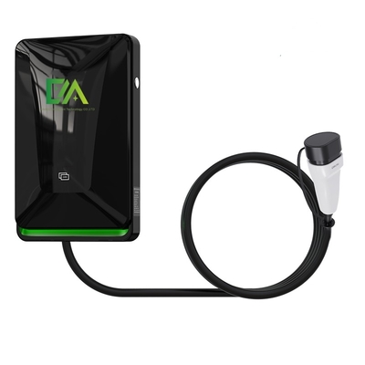 32A Black Wall-Mounted AC Mobile Charging Station 22KW Smart Electric Vehicle Home Charger