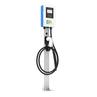 Good price 7KW 11KW 21KW Blue And White Column / Floor Type Single Gun Electric Vehicle AC Charging Pile Household / Commercial online