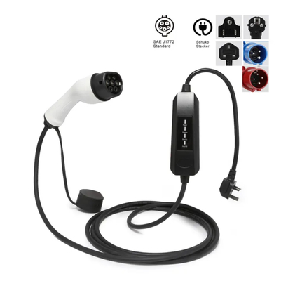 New Portable 16A AC Ev Charger 3.5KW Smart Adjustable Current Type 1 Type 2 Mobile Ev Charger EV Charging Station