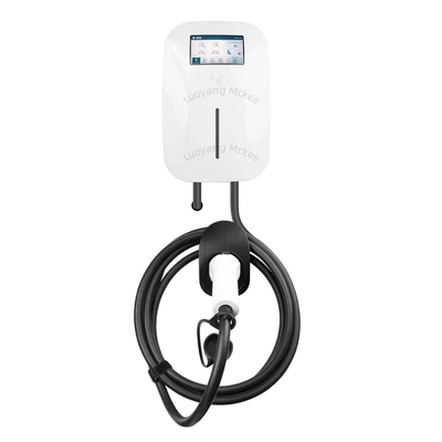 7KW RFID Fireproof ABS Wall Mounted Electric Ac Charger New Condition Home Charger Waterproof Screen Operation Board Pile Charging