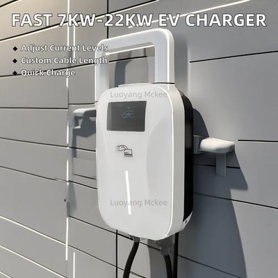 7KW/11KW/22KW AC EV Charger with IP65 Protection and 4.3-inch Color Display Wallbox Charging Station