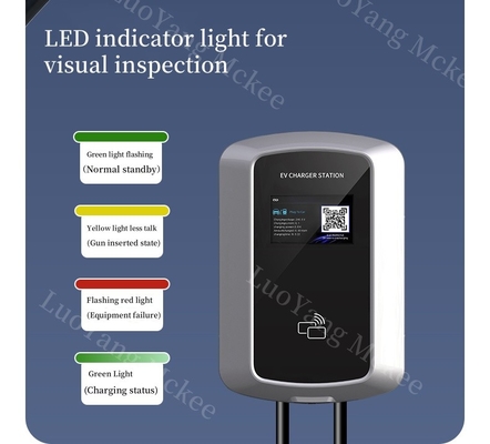 Commercial AC Charger 7KW EV Type 2 EV Car 14KW Intelligent Voice-Controlled Charger IP55 Safe EV Charger AC With Load Balance