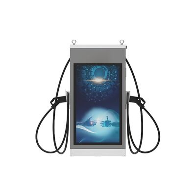 Multifunctional Commercial DC EV Charger With 55‑inch Advertising LCD IP54 Air‑Cooled OCPP1.6J 240kW for Parking Station Highway Fleet Operation