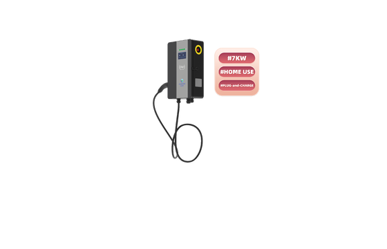 European Standard Wall‑Mounted AC Charging Pile, Fire‑Resistant PC Panel, Dual Over‑voltage & Leakage Protection, Color Touch Screen, Card & QR Payment Charger