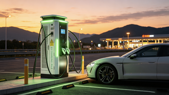 Highway Parking Commercial Fleet Fast Charging Station White Dew Series DC EV Charger 240kW IP54 Air Cooling 10‑inch Touch Screen OCPP1.6J Support 4G Ethernet WIFI APP