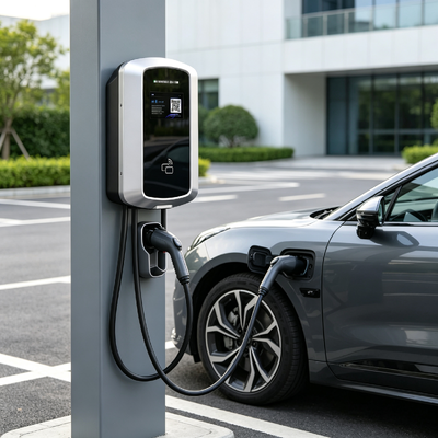 Good price Type2 Compatible J8 Wall Column AC Charging Station EV Charger 7kw 32A 85V 265V IP54 5.64 inch LCD Display for Household Business Charging online