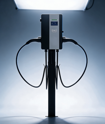Good price High Power CLF AC 44D Landing EV Charger type1 44KW Dual Gun AC Charging Equipment IP54 OCPP1.6J 4.3 Inch Color Touch Screen Total Output 64A online