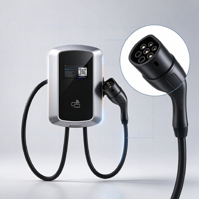 Good price 11KW Type 2 AC EV Charger Smart Wallbox Home Commercial Charging Station 5.64-inch LCD online