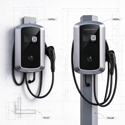 Good price 11.5KW Type 1 AC EV Charger Compact 340x190x80mm Control Box US Standard Charging Wallbox online