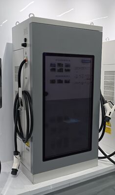 120kW DC EV Charger 55-inch LCD Advertising Screen Dual Display CCS1 CCS2 CHAdeMO GB/T for Highway Service